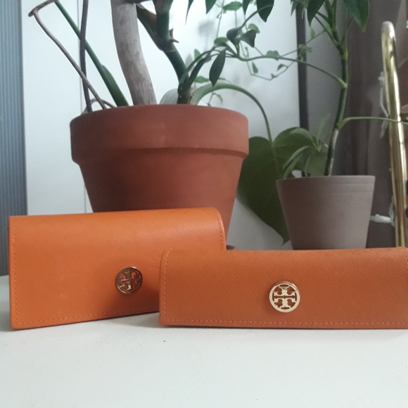 Tory Burch Accessories - TWO Authentic Tory Burch Glasses/Sunglasses Cases with Carrying Pouches